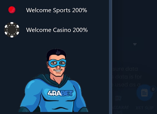 4ra bet welcome sports and casino bonus